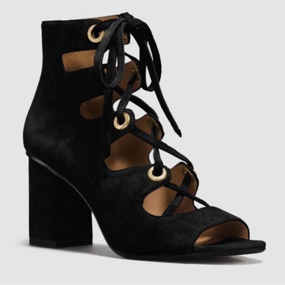COACH WOMENS PRISCILLA SUEDE
OPEN TOE CASUAL STRAPPY
HEEl